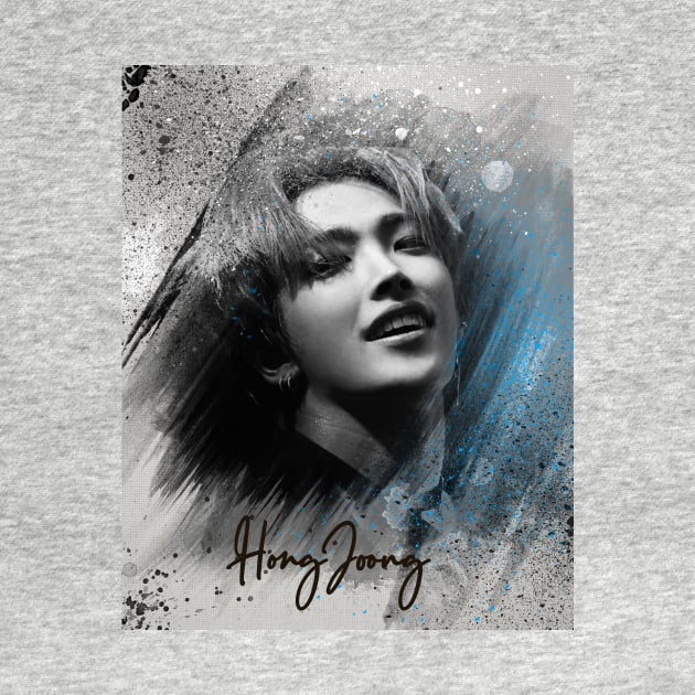 ATEEZ Illustrations - Hongjoong Fanart - Kpop print Kpop poster Kim Hongjoong Ateez merch by GalleryArtField